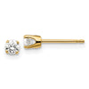 14k I2 Diamond Stud Push-on Post Earrings