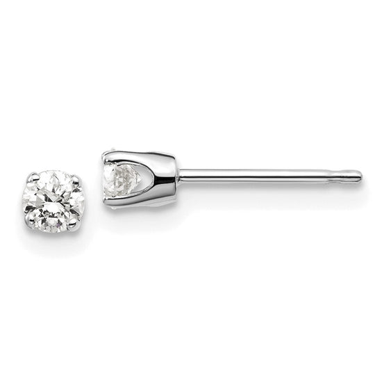 14k I2 Diamond Stud Push-on Post Earrings