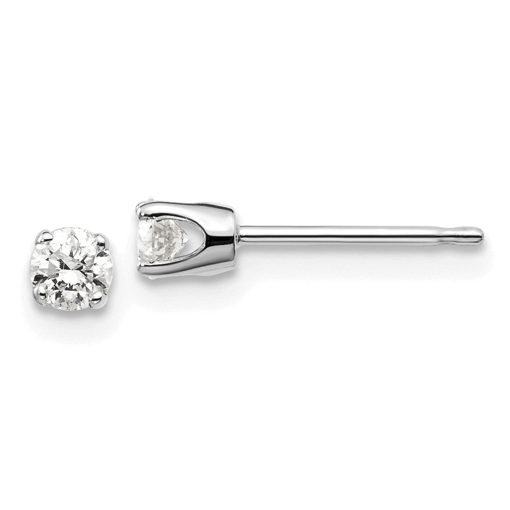 14k I2 Diamond Stud Push-on Post Earrings