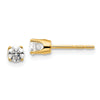 14k I2 Diamond Stud Push-on Post Earrings