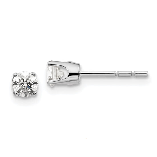 14k I2 Diamond Stud Push-on Post Earrings