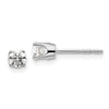 14k I2 Diamond Stud Push-on Post Earrings