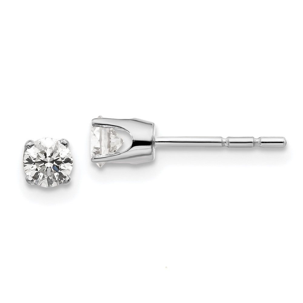 14k I2 Diamond Stud Push-on Post Earrings