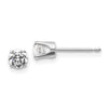 14k I2 Diamond Stud Push-on Post Earrings
