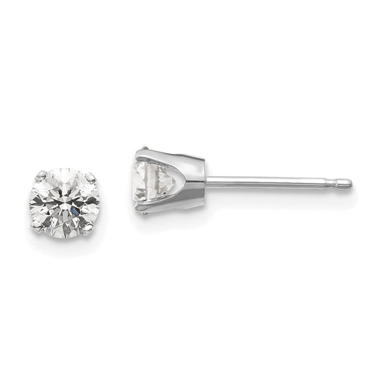 14k I2 Diamond Stud Push-on Post Earrings