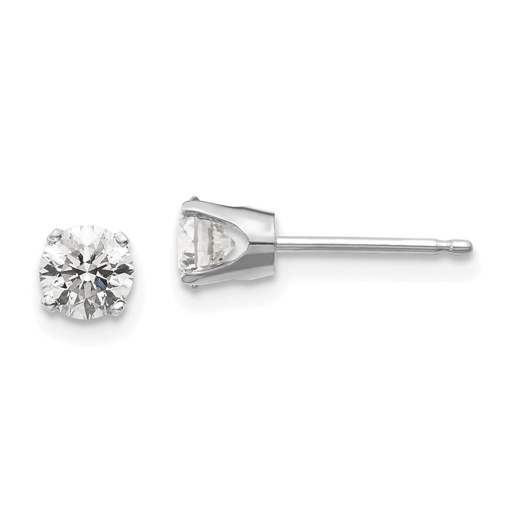 14k I2 Diamond Stud Push-on Post Earrings