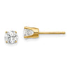 14k I2 Diamond Stud Push-on Post Earrings