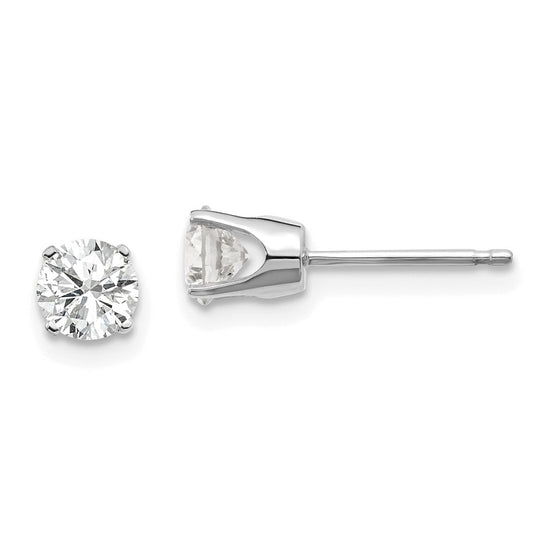 14k I2 Diamond Stud Push-on Post Earrings