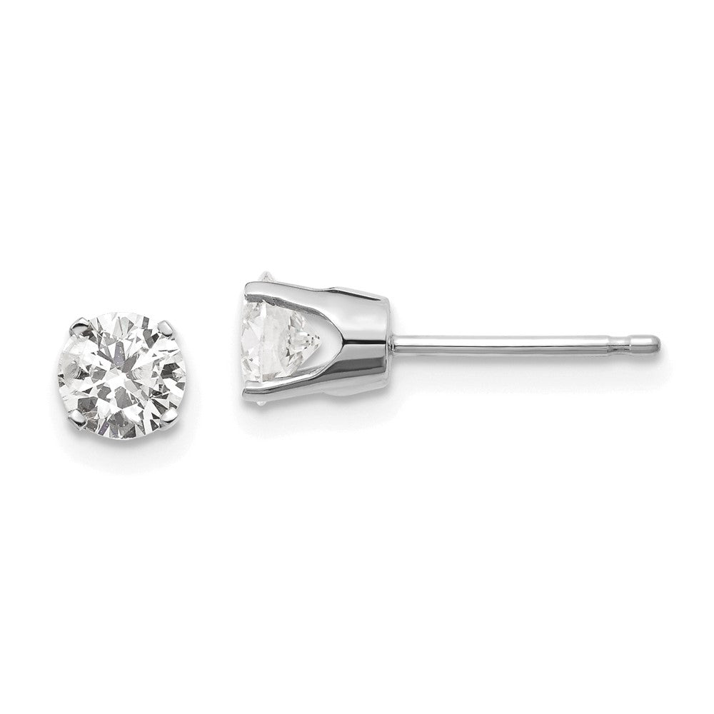 14k I2 Diamond Stud Push-on Post Earrings