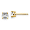 14k I1 Diamond Stud Push-on Post Earrings