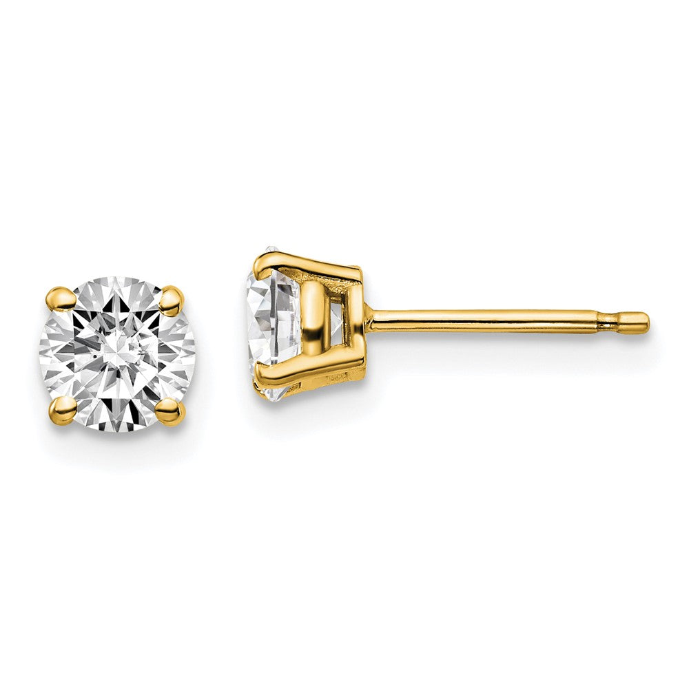 14k I1 Diamond Stud Push-on Post Earrings