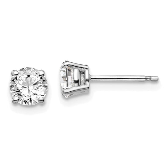 14k I1 Diamond Stud Push-on Post Earrings