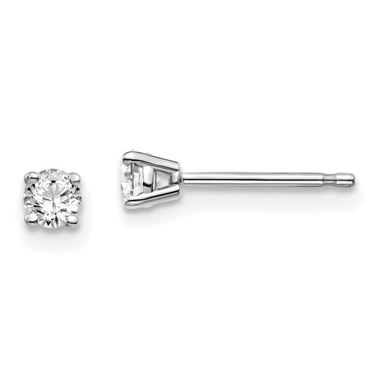 14k I1 Diamond Stud Push-on Post Earrings