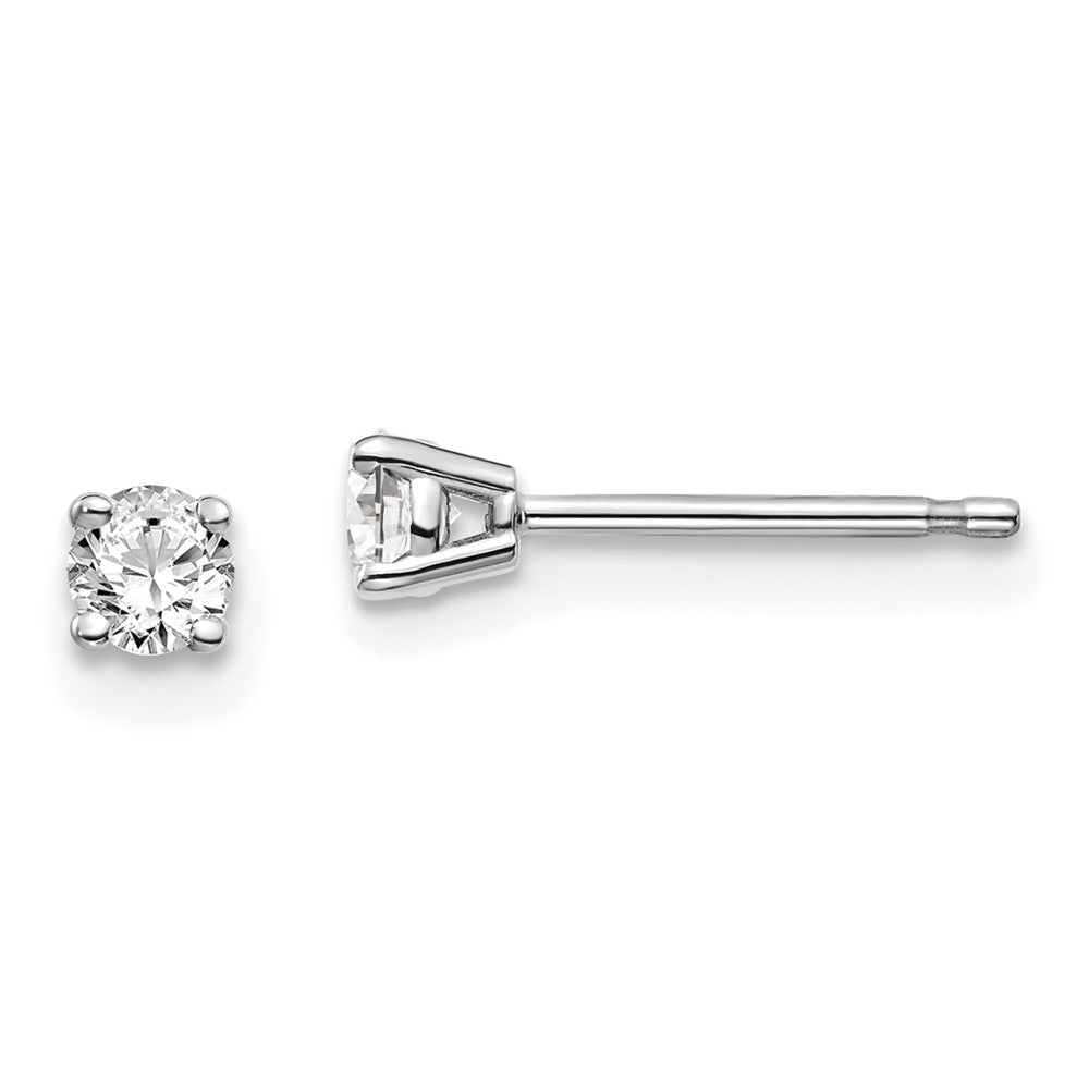 14k I1 Diamond Stud Push-on Post Earrings