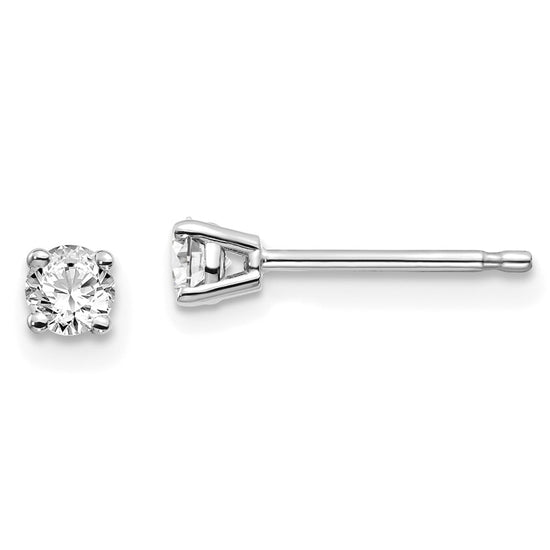 14k I1 Diamond Stud Push-on Post Earrings