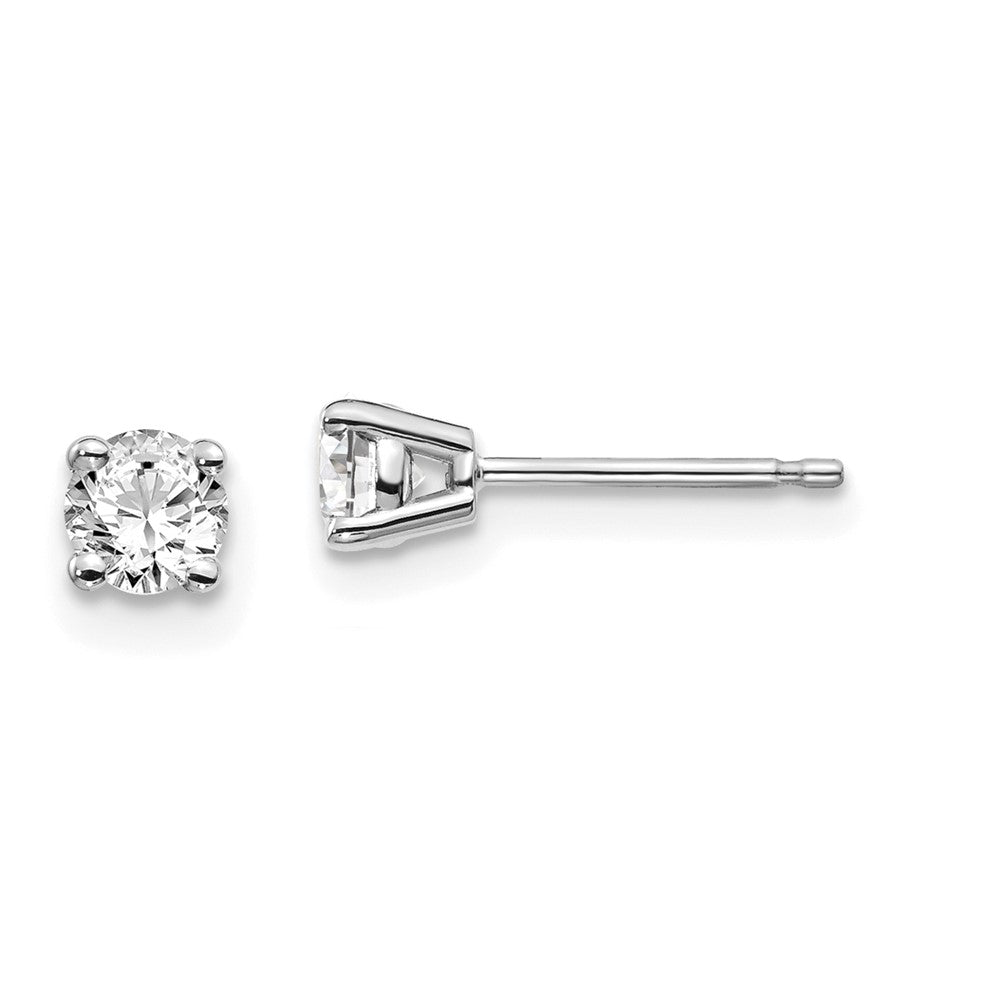 14k I1 Diamond Stud Push-on Post Earrings