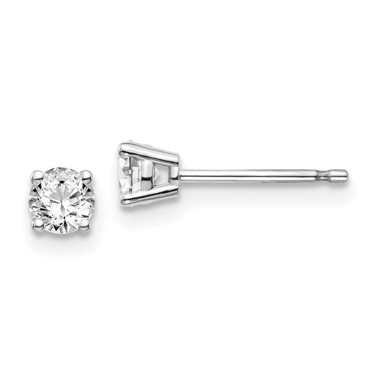 14k I1 Diamond Stud Push-on Post Earrings