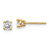 14k I1 Diamond Stud Push-on Post Earrings