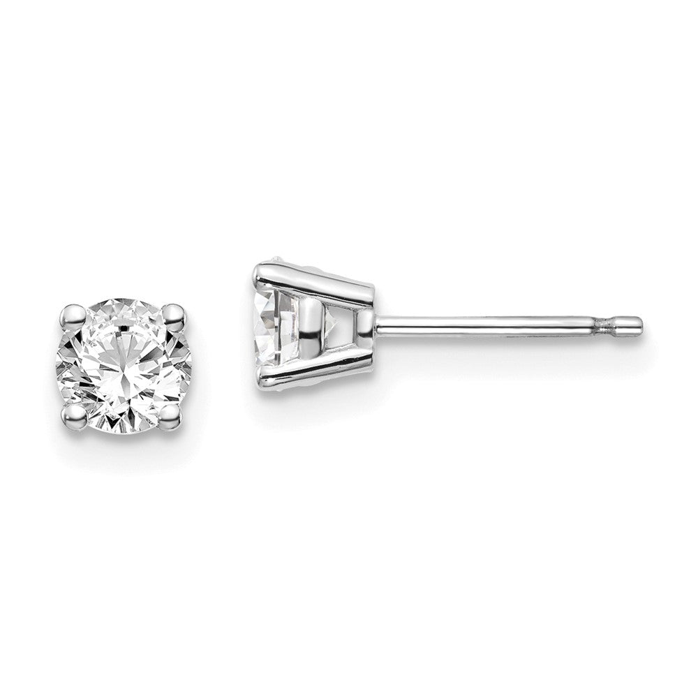 14k I1 Diamond Stud Push-on Post Earrings