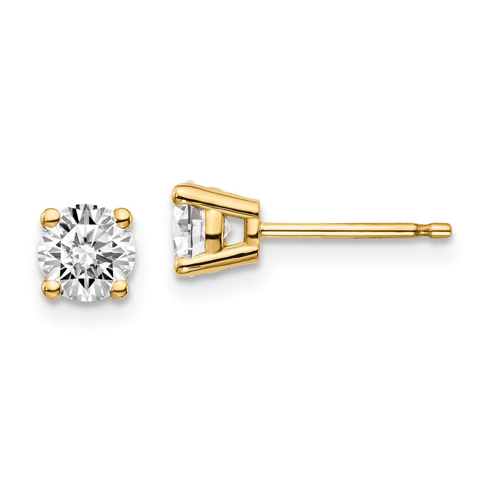 14k I1 Diamond Stud Push-on Post Earrings
