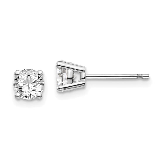 14k I1 Diamond Stud Push-on Post Earrings