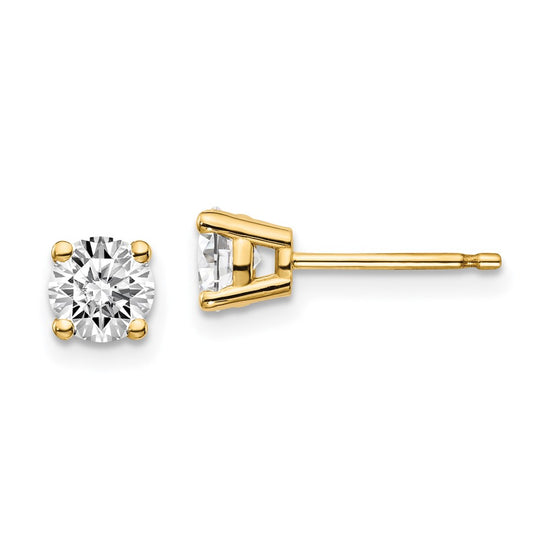 14k I1 Diamond Stud Push-on Post Earrings