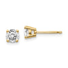 14k I1 Diamond Stud Push-on Post Earrings
