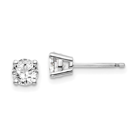 14k I1 Diamond Stud Push-on Post Earrings