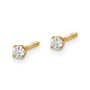 14k SI3 Diamond Stud Thread on/off Post Earrings