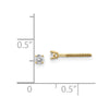 14k VS2/SI1 Diamond Stud Thread on/off Post Earrings