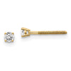14k SI3 Diamond Stud Thread on/off Post Earrings