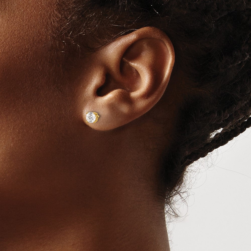 14k VS2/SI1 Diamond Stud Thread on/off Post Earrings