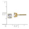 14k VS2/SI1 Diamond Stud Thread on/off Post Earrings