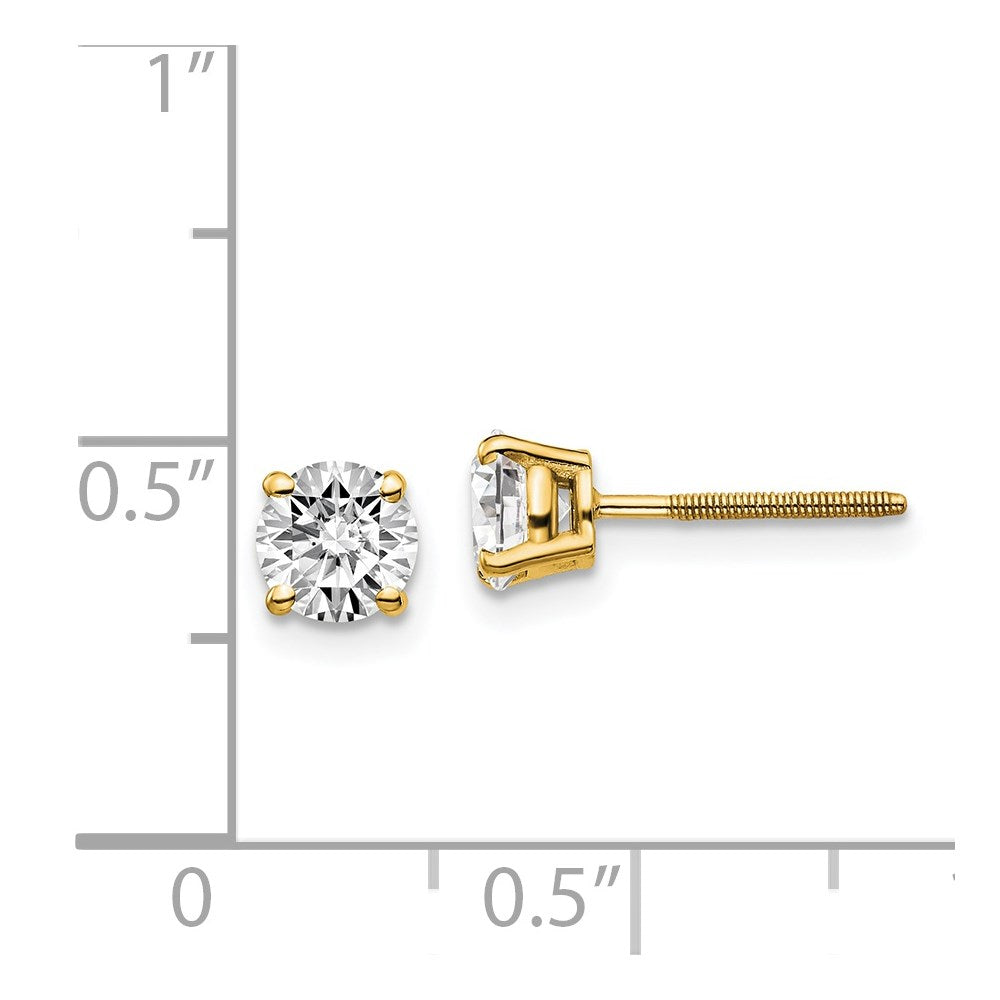 14k VS2/SI1 Diamond Stud Thread on/off Post Earrings