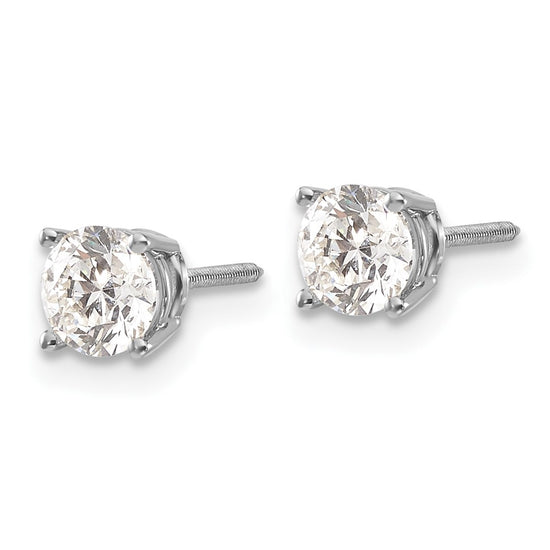 14k VS2/SI1 Diamond Stud Thread on/off Post Earrings