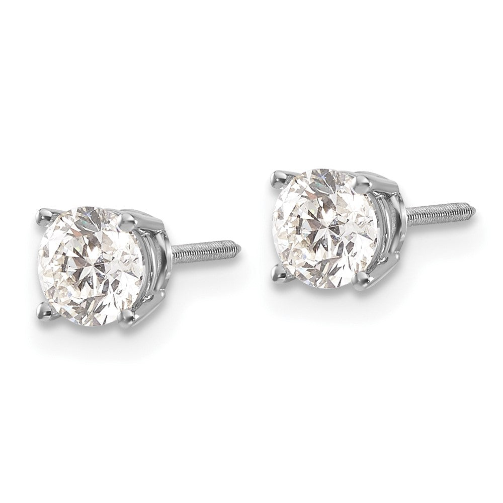 14k VS2/SI1 Diamond Stud Thread on/off Post Earrings