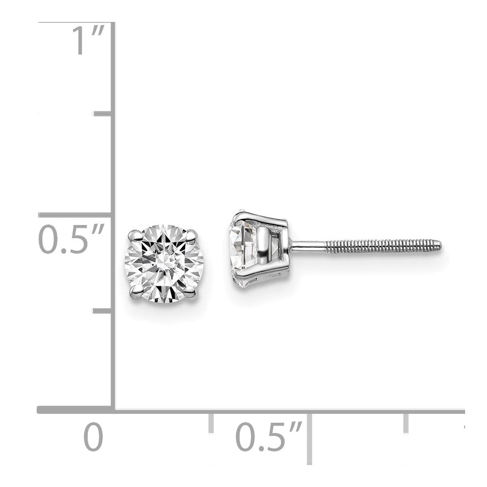 14k VS2/SI1 Diamond Stud Thread on/off Post Earrings