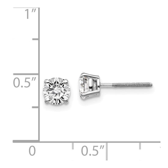 14k SI3 Diamond Stud Thread on/off Post Earrings