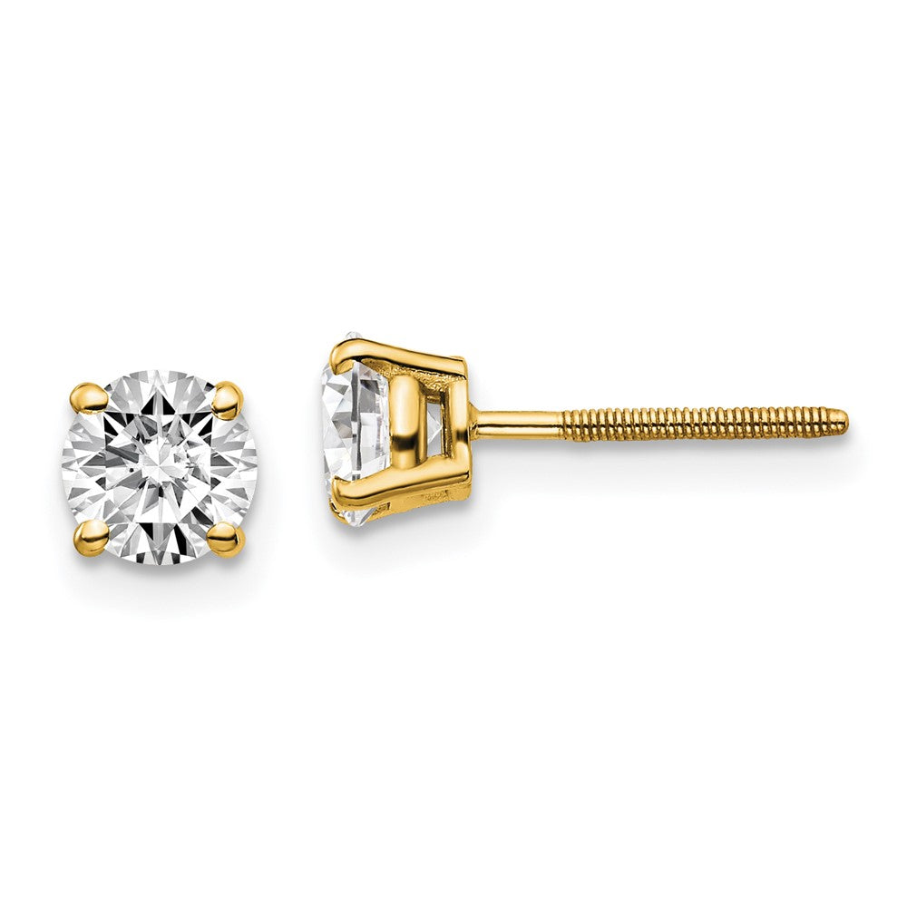 14k SI3 Diamond Stud Thread on/off Post Earrings