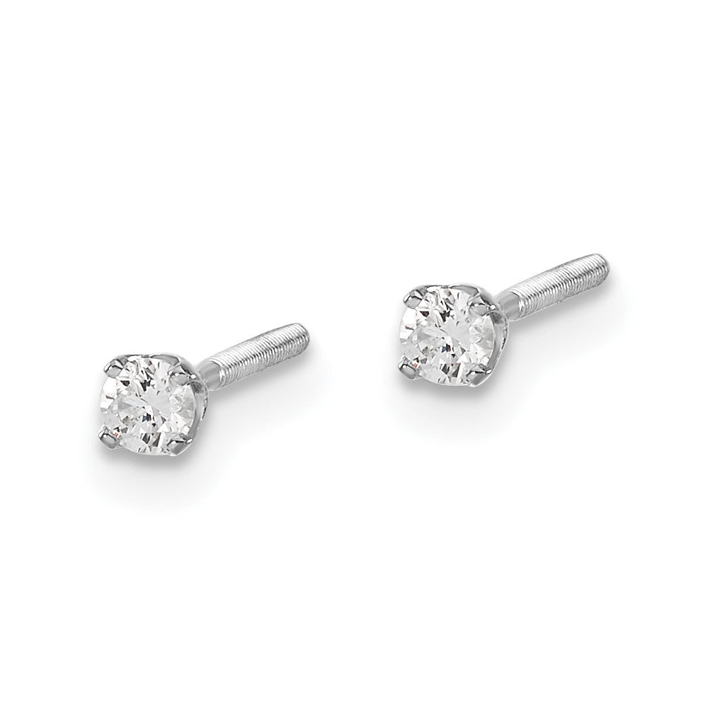 14k VS2/SI1 Diamond Stud Thread on/off Post Earrings