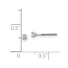 14k VS2/SI1 Diamond Stud Thread on/off Post Earrings