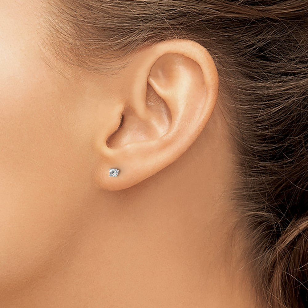 14k SI3 Diamond Stud Thread on/off Post Earrings