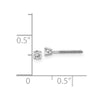 14k SI3 Diamond Stud Thread on/off Post Earrings
