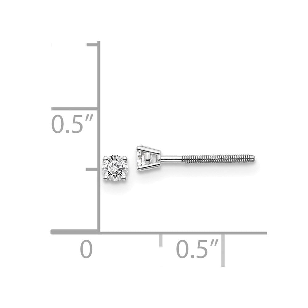 14k SI3 Diamond Stud Thread on/off Post Earrings