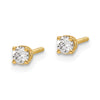 14k VS2/SI1 Diamond Stud Thread on/off Post Earrings