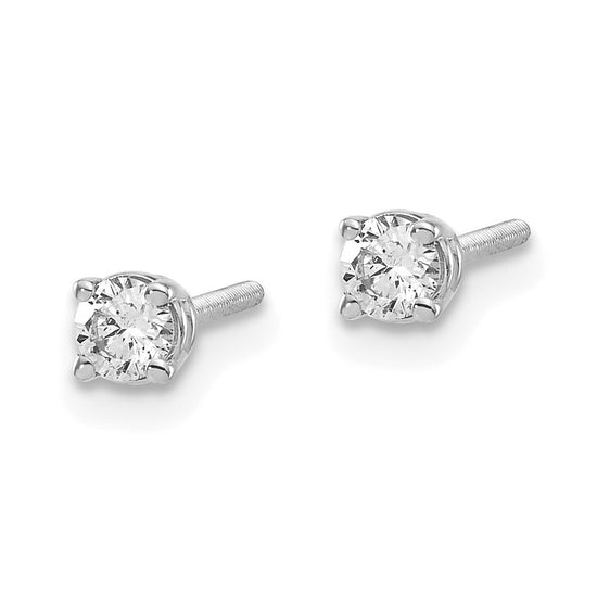 14k VS2/SI1 Diamond Stud Thread on/off Post Earrings