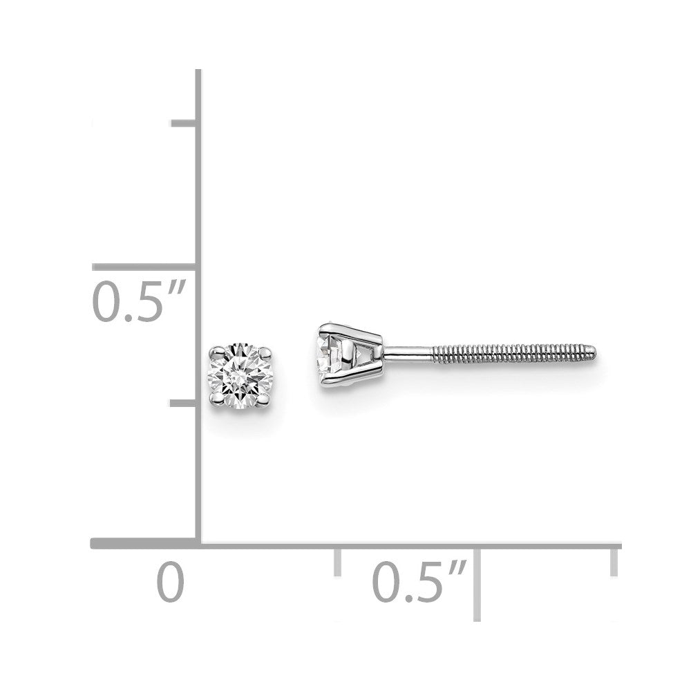14k VS2/SI1 Diamond Stud Thread on/off Post Earrings