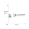 14k SI3 Diamond Stud Thread on/off Post Earrings