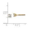 14k VS2/SI1 Diamond Stud Thread on/off Post Earrings
