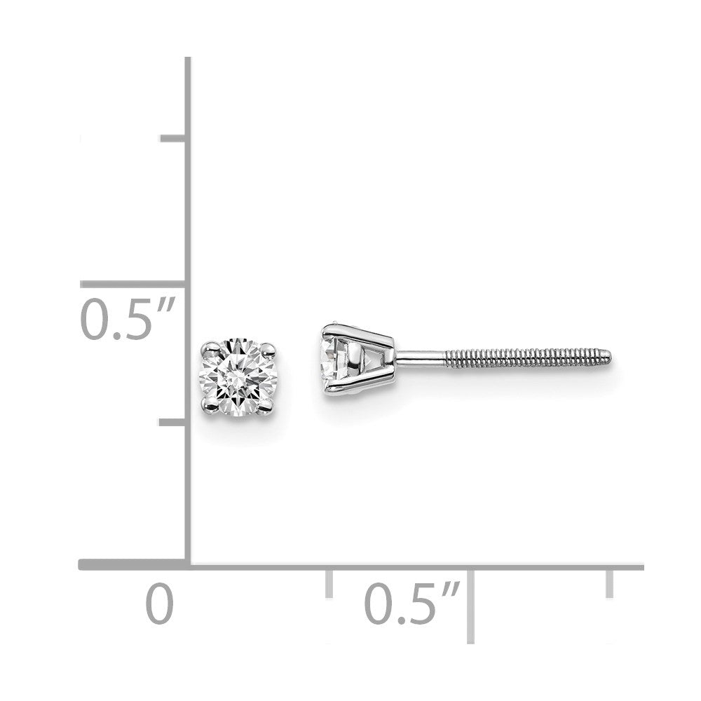 14k SI3 Diamond Stud Thread on/off Post Earrings